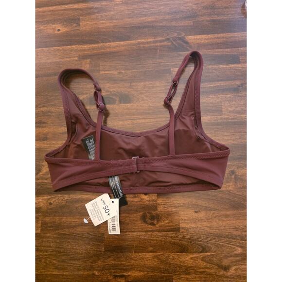Amazon Essentials Bikini Top Deep Brown Size XS Scoop Neck Bralette Crop NWT - Picture 4 of 6